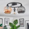 Ripoll Plafondlamp, Kogellampje Amber, Duidelijk, Rookkleurig, 3-lichts