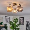 Ripoll Plafondlamp, Kogellampje Amber, Duidelijk, Rookkleurig, 3-lichts