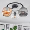 Ripoll Plafondlamp, Kogellampje Amber, Duidelijk, Rookkleurig, 3-lichts