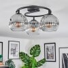 Ripoll Plafondlamp, Kogellampje Chroom, Duidelijk, Rookkleurig, 3-lichts