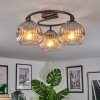 Ripoll Plafondlamp, Kogellampje Chroom, Duidelijk, Rookkleurig, 3-lichts