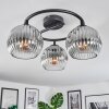 Ripoll Plafondlamp, Kogellampje Chroom, Duidelijk, Rookkleurig, 3-lichts