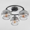 Ripoll Plafondlamp, Kogellampje Duidelijk, Rookkleurig, 3-lichts