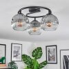 Ripoll Plafondlamp, Kogellampje Duidelijk, Rookkleurig, 3-lichts