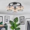 Ripoll Plafondlamp, Kogellampje Amber, Duidelijk, 3-lichts