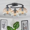 Ripoll Plafondlamp, Kogellampje Amber, Duidelijk, 3-lichts