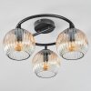Ripoll Plafondlamp, Kogellampje Amber, Duidelijk, 3-lichts