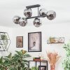 Ripoll Plafondlamp, Kogellampje Rookkleurig, 6-lichts