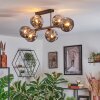 Ripoll Plafondlamp, Kogellampje Rookkleurig, 6-lichts