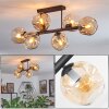 Ripoll Plafondlamp, Kogellampje Amber, 6-lichts