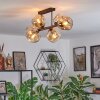 Ripoll Plafondlamp, Kogellampje Amber, 6-lichts