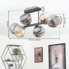 Ripoll Plafondlamp, Kogellampje Amber, Rookkleurig, 6-lichts