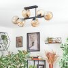 Ripoll Plafondlamp, Kogellampje Amber, 6-lichts