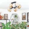 Ripoll Plafondlamp, Kogellampje Amber, 6-lichts