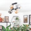 Ripoll Plafondlamp, Kogellampje Amber, Duidelijk, Rookkleurig, 6-lichts