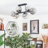 Ripoll Plafondlamp, Kogellampje Duidelijk, Rookkleurig, 6-lichts