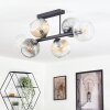 Ripoll Plafondlamp, Kogellampje Amber, Duidelijk, Rookkleurig, 6-lichts