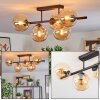 Gastor Plafondlamp, Kogellampje Amber, 5-lichts