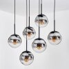 Gastor Hanglamp, Kogellampje, Hanglamp Zwart, 6-lichts