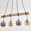Ripoll Hanglamp, Kogellampje, Hanglamp Natuurlijke kleuren, Zwart, 4-lichts