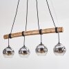 Ripoll Hanglamp, Kogellampje, Hanglamp Natuurlijke kleuren, Zwart, 4-lichts