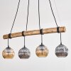 Ripoll Hanglamp, Kogellampje, Hanglamp Natuurlijke kleuren, Zwart, 4-lichts