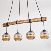 Ripoll Hanglamp, Kogellampje, Hanglamp Natuurlijke kleuren, Zwart, 4-lichts
