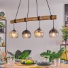 Koyoto Hanglamp, Kogellampje, Hanglamp Natuurlijke kleuren, Zwart, 4-lichts