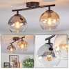 Koyoto Plafondlamp, Kogellampje Amber, Duidelijk, Rookkleurig, 2-lichts