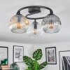 Ripoll Plafondlamp, Kogellampje Amber, Duidelijk, Rookkleurig, 3-lichts