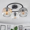 Ripoll Plafondlamp, Kogellampje Amber, Duidelijk, Rookkleurig, 3-lichts