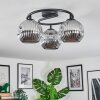 Ripoll Plafondlamp, Kogellampje Chroom, Rookkleurig, 3-lichts