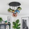 Koyoto Plafondlamp, Kogellampje Blauw, Goud, Groen, Duidelijk, Koperkleurig, 5-lichts