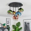 Koyoto Plafondlamp, Kogellampje Blauw, Goud, Groen, Duidelijk, Koperkleurig, 5-lichts
