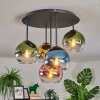 Koyoto Plafondlamp, Kogellampje Blauw, Goud, Groen, Duidelijk, Koperkleurig, 5-lichts