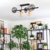 Gastor Plafondlamp, Kogellampje Amber, Duidelijk, Rookkleurig, 5-lichts