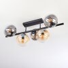 Gastor Plafondlamp, Kogellampje Amber, Duidelijk, Rookkleurig, 5-lichts