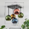 Koyoto Plafondlamp, Kogellampje 37 cm Blauw, Goud, Groen, Koperkleurig, 5-lichts