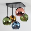 Koyoto Plafondlamp, Kogellampje 37 cm Blauw, Goud, Groen, Koperkleurig, 5-lichts