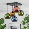 Koyoto Plafondlamp, Kogellampje 37 cm Blauw, Goud, Groen, Koperkleurig, 5-lichts