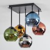 Koyoto Plafondlamp, Kogellampje 37 cm Blauw, Chroom, Goud, Groen, Koperkleurig, Rookkleurig, 5-lichts