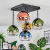 Koyoto Plafondlamp, Kogellampje 37 cm Blauw, Goud, Groen, Duidelijk, Koperkleurig, 5-lichts