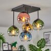 Koyoto Plafondlamp, Kogellampje 37 cm Blauw, Goud, Groen, Duidelijk, Koperkleurig, 5-lichts