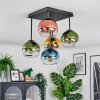 Koyoto Plafondlamp, Kogellampje 37 cm Blauw, Goud, Groen, Duidelijk, Koperkleurig, 5-lichts