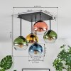 Koyoto Plafondlamp, Kogellampje 37 cm Blauw, Goud, Groen, Duidelijk, Koperkleurig, 5-lichts