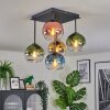 Koyoto Plafondlamp, Kogellampje 37 cm Blauw, Goud, Groen, Duidelijk, Koperkleurig, 5-lichts
