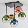 Koyoto Plafondlamp, Kogellampje 37 cm Blauw, Goud, Groen, Duidelijk, Koperkleurig, 5-lichts