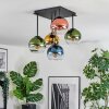 Koyoto Plafondlamp, Kogellampje 37 cm Blauw, Goud, Groen, Duidelijk, Koperkleurig, 5-lichts