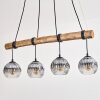 Ripoll Hanglamp, Kogellampje, Hanglamp Natuurlijke kleuren, Zwart, 4-lichts