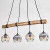 Ripoll Hanglamp, Kogellampje, Hanglamp Natuurlijke kleuren, Zwart, 4-lichts